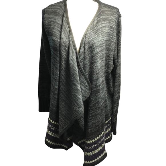 An Studio Gray/black Open-Front Cardigan XL - Picture 1 of 9